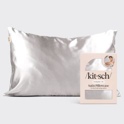 Satin Pillowcase in Silver
