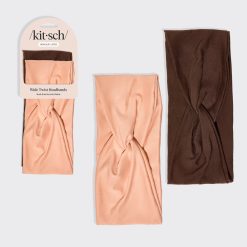 Rosewood Wide Twist Headbands 2pc Set