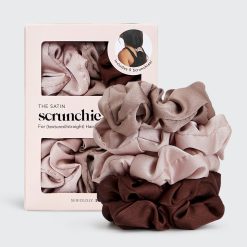Cameo Satin Sleep Scrunchies 5pc Set